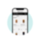 A graphic of a phone with the Foxtail Coffee app on the screen.